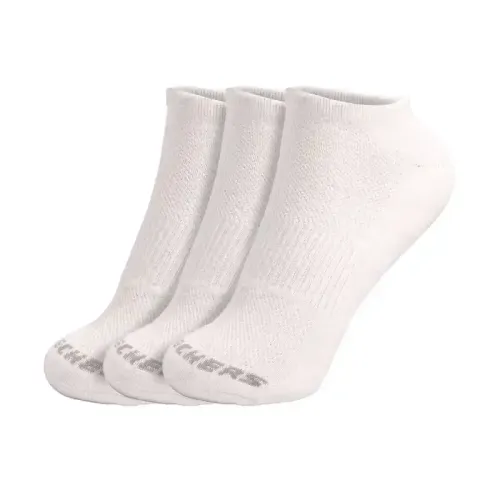 3Pk Unisex 1/2 Terry No Show White / Traditional