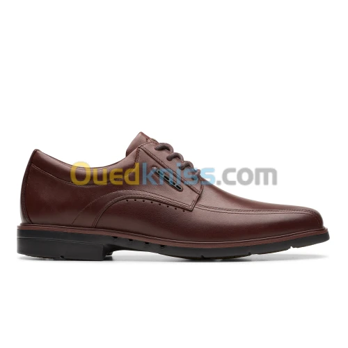 CLARKS Un Kendric Way Mahogany Leather