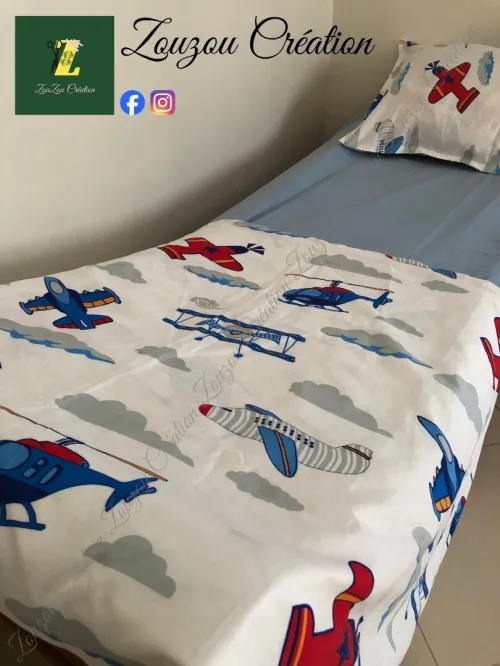 Parure de lit 1 place Qualité artisanale طقم أفرشة سرير فردي بجودة عالية