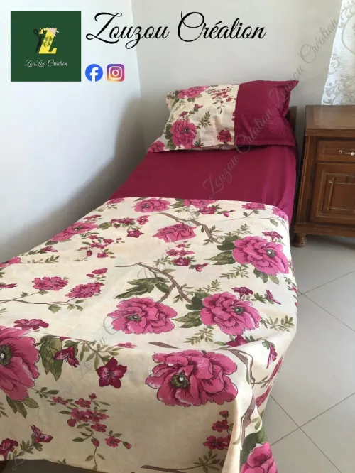 Parure de lit 1 place Qualité artisanale طقم أفرشة سرير فردي بجودة عالية