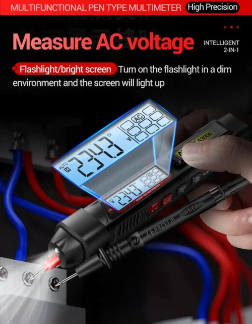 ANENG A3006 Mini stylo Type multimètre numérique professionnel 4000 points AC/DC tension Ohm Diode capacité Hz mètre outil