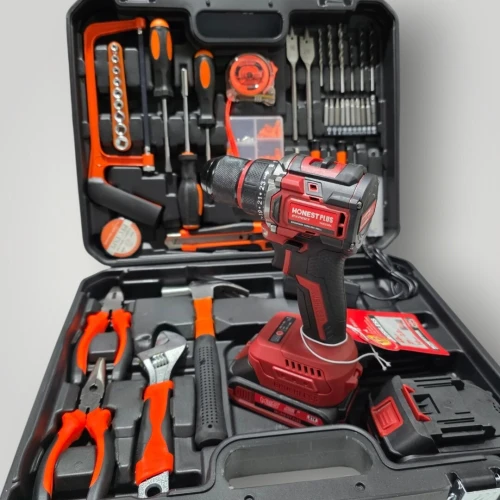Kit caisse a outils avec visseuse 21v 118pcs Brushless HONESTPLUS