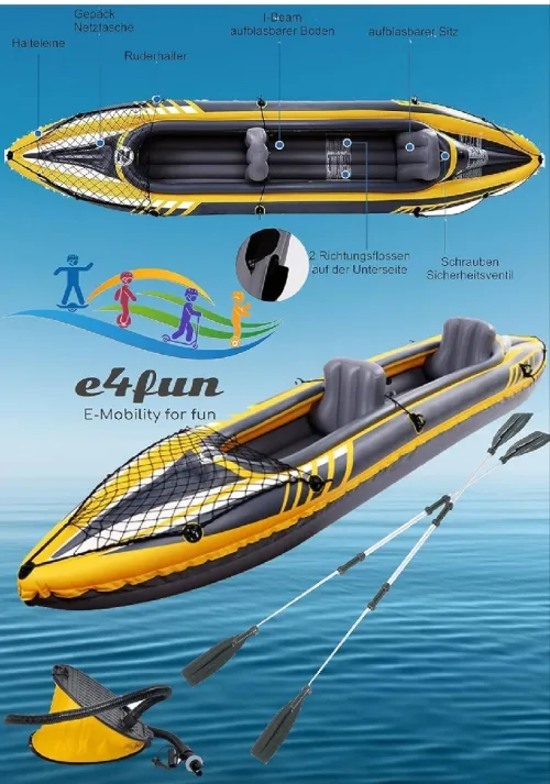 KAyak gonflable 2 personnes avec pompe
