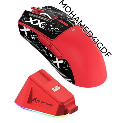 ATTACK SHARK X11 Wireless Gaming Mouse with RGB Charging  ,PAW3311 Optical Sensor (Black / White)