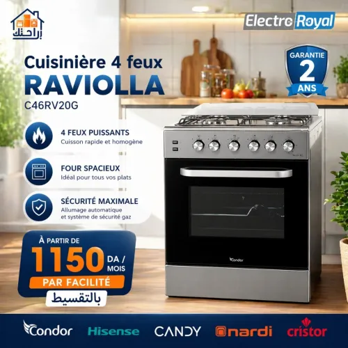 Cuisinière 4 feux Ventilée Catalysée CONDOR RAVIOLLA
