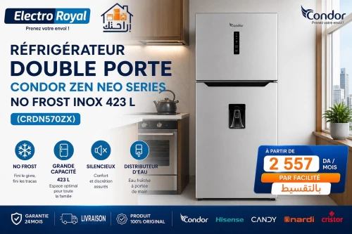 Réfrigérateur Double Porte Condor ZEN NEO Series No Frost Inox