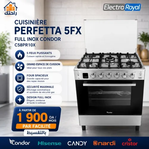 Cuisinière 5 feux Semi-professionnelle CONDOR PERFETTA