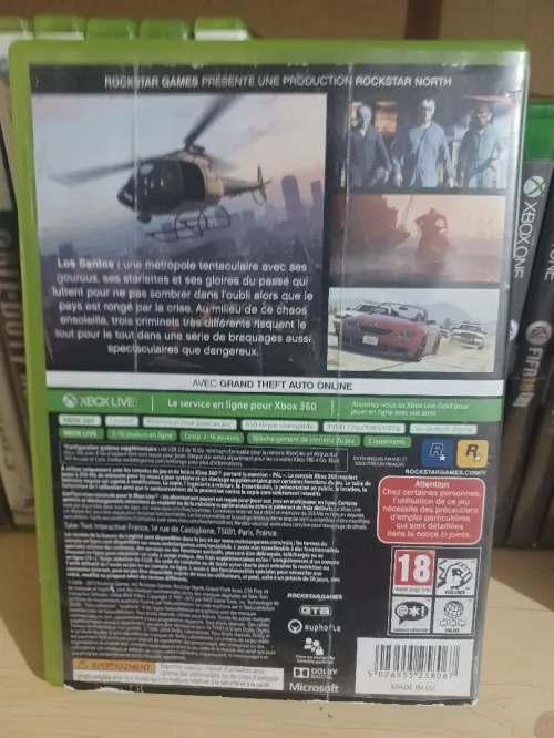 Cd original GTA V avec notice xbox 360