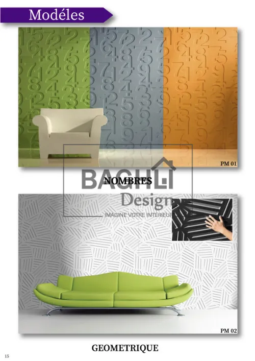 Exclusiviter unique a nos client revêtement decoratifs 3D