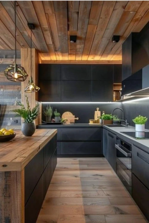 Cuisine de haut gamme bois