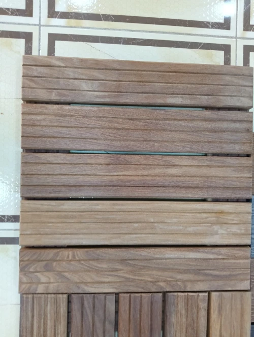 Dalle terrasse bois exotique sapelli 500x500x38 mm