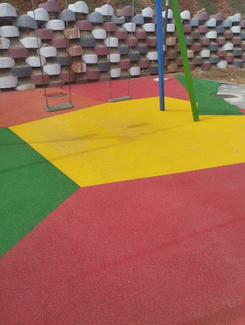 Sol,en caoutchouc,air de jeux terrain en gomme,epdm,et acrylique 