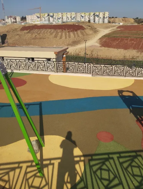 Sol,en caoutchouc,air de jeux terrain en gomme,epdm,et acrylique 