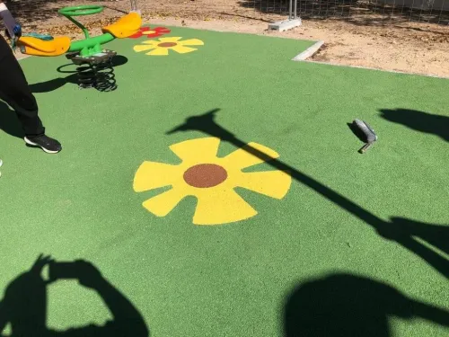 Sol,en caoutchouc,air de jeux terrain en gomme,epdm,et acrylique 