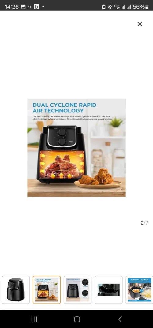 Air Fryer 4L, Friteuse à air 