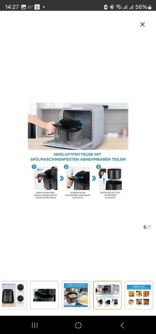 Air Fryer 4L, Friteuse à air 