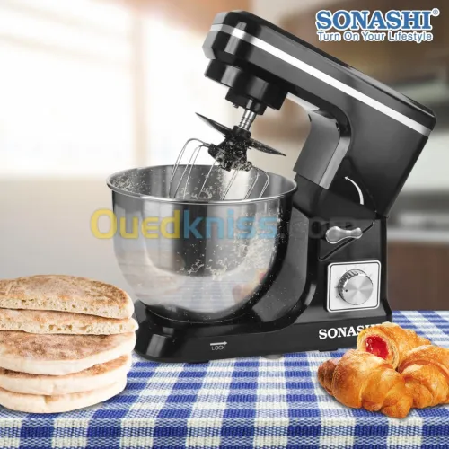 خلاط وعجان بقوة 1000 واط وبـ 6 سرعات مختلفة من سوناشي فرنسا (Mixeur de Sonashi France)
