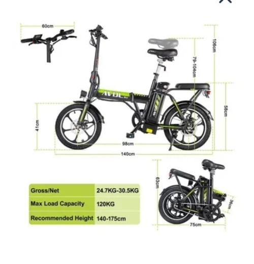 Vélo électrique pliable