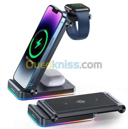 JR-WQN01 3-in-1 Foldable Wireless Charging Station