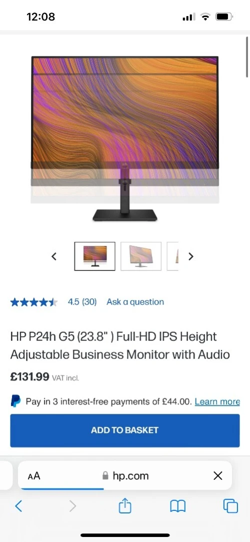 MONITEUR HP P24H G5 24 FHD SPEAKER