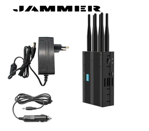 Brouilleur GSM Portable/Fixe Jammer 06 antennes 6W avec Batterie  