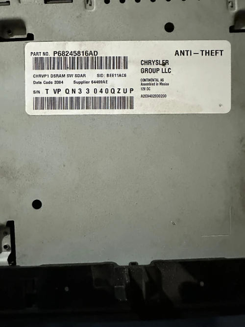 RADIO DODGE RAM 2015 ORIGINE