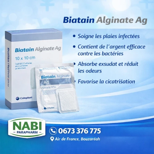 Pansement anti escarre BIATAIN Alginate Alginate AG et Silicone