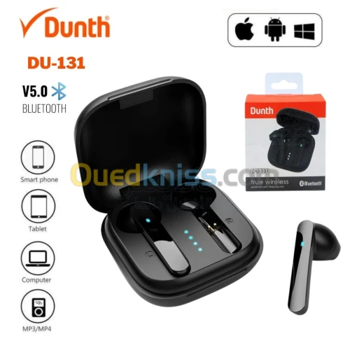 Ecouteurs sans fil bluetooth, écouteur mains libres, couleur noir DUNTH DU-131