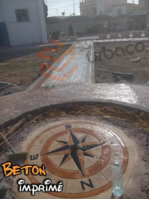 Béton imprimé