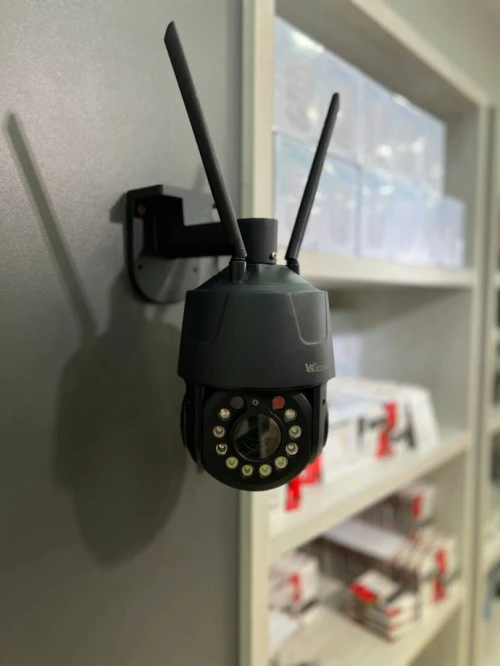 Caméra de sécurité WISTINO 4K Ultra HD PTZ zoom réel