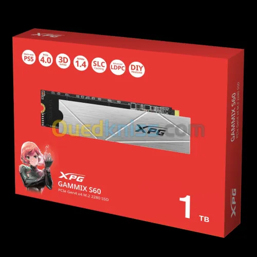 SSD ADATA XPG GAMMIX S60 BLADE 1TB PCIE GEN4X4 M.2