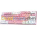 Clavier Redragon Fizz rainbow,Wired Mech Gaming Keyboard White/Pink 