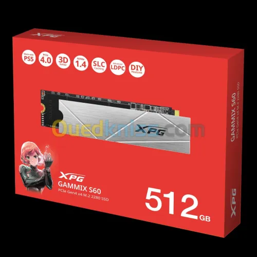 SSD ADATA XPG GAMMIX S60 BLADE 512GB PCIE GEN4X4 M.2