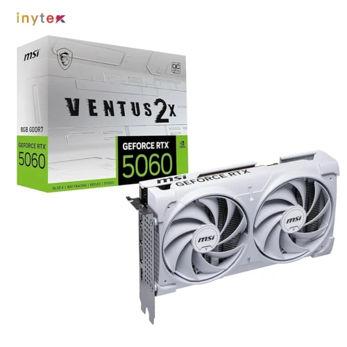 CARTE GRAPHIQUE GeForce RTX 5060 8 Go GDDR7 VENTUS 2X OC White