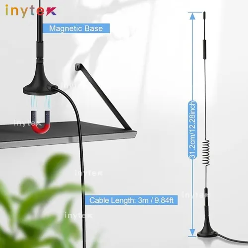 Antenne Modem 4G de Communication Radio 5dbi avec Cable 10m Connecteur SMA mâle