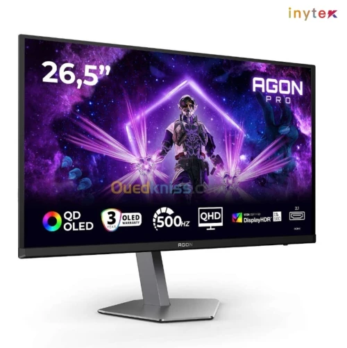 ECRAN Gaming AOC 27" Agon Pro AG276QKD2 WQHD 500Hz 0,03ms FreeSync