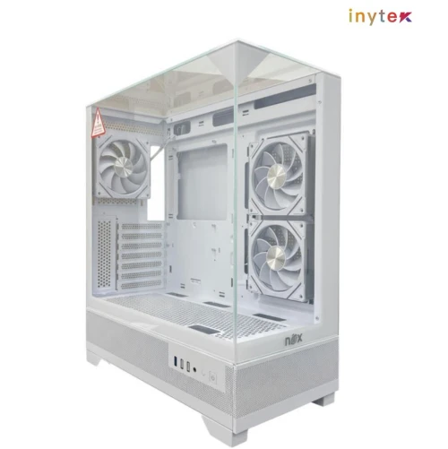 Boitier Gamer NOX ASPIR GLASS EDITION White plus 3Pcs Fans M42-12cm ARGB