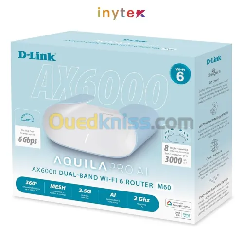 Routeur D-Link AX6000 Wi-Fi 6 Smart Mesh M60