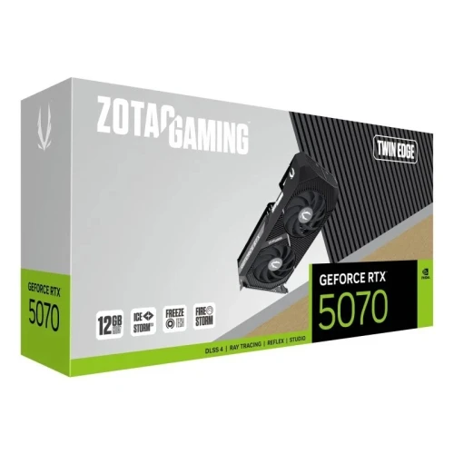 Cartes graphiques ZOTAC GAMING GEFORCE RTX 5070 TWIN EDGE 12GB GDDR7 DLSS 4 RAY TRACING REFLEX BLACK