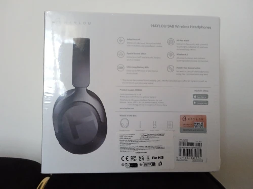 HAYLOU S40 ANC Wireless Headphone 50dB Noise Canceling Hi-Res 3D Spatial Audio Earphone with LDAC Bluetooth 6.0 Over Ear Headset