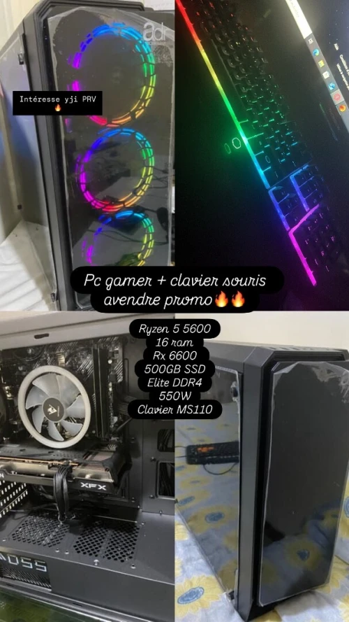 Pc gamer + clavier souris