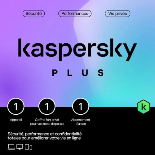 Kaspersky Plus 1 Poste 1 An Licence Antivirus Protection Complète