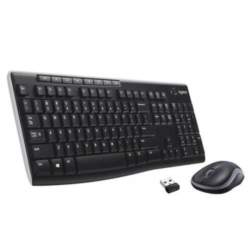 Combo Logitech MK270 Clavier Souris Sans Fil 2.4GHz AZERTY Full Size Autonomie 36 Mois USB Touches Multimédia Connexion Stable PC Bureau Portable