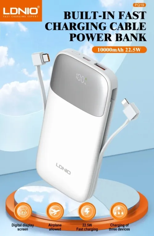 Power Bank Ldinio 10000 MAH PQ19 Batterie Externe Puissante Mobile
