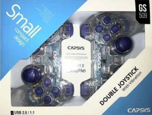 Manette de Jeu Vibrante CAPSYS GS509 PC USB Gamer Confort, Vibration & Turbo Pro