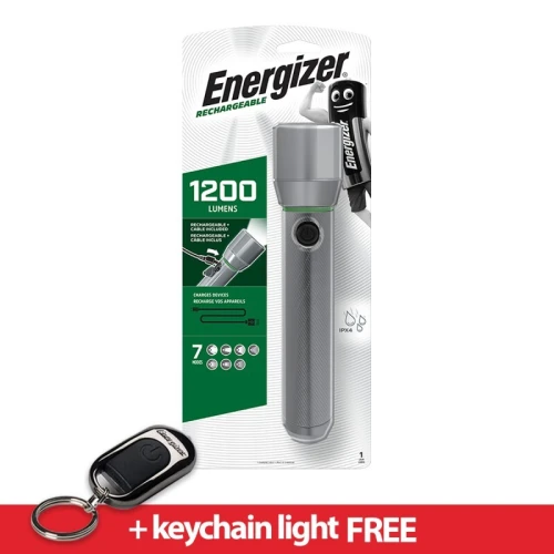 Torche Rechargeable Energizer 1200 Lumens 7 Modes IPX4 Puissante Portable Autonomie Longue