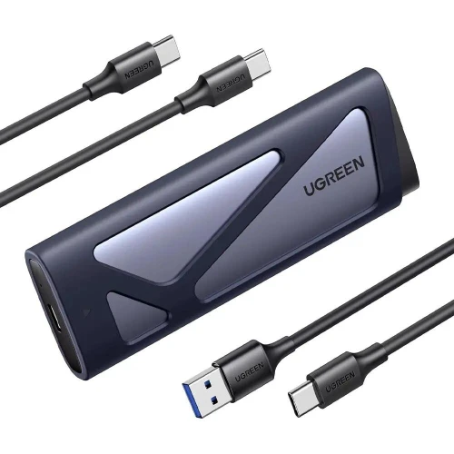 RACK SSD UGREEN  M.2 NVMe SATA 10Gbps USB-C 50cm Compatible 2230 2242 2260 2280 SSD Enclosure Aluminium UASP TRIM