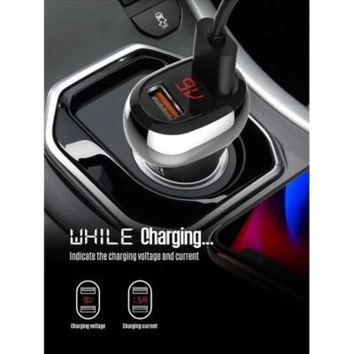 Chargeur auto Mobiland C2 S4 USB rapide pour telephone voiture