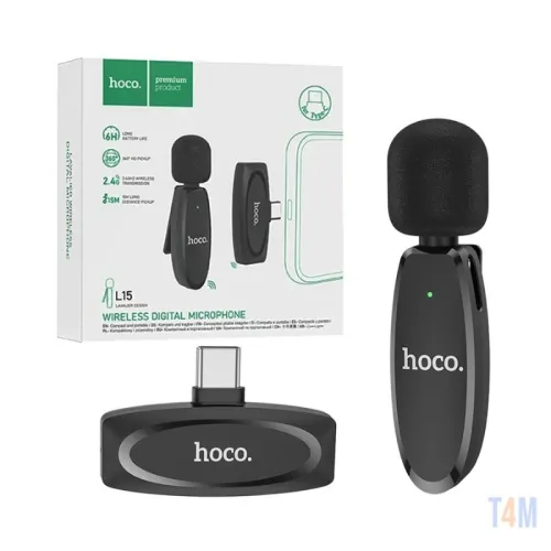 MICROPHONE SANS FIL TYPE-C+ LIGHTING HOCO L15