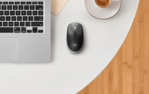 Souris Sans Fil Logitech M190 Full Size 1000 DPI 2.4GHz USB Autonomie 18 Mois Design Ergonomique Ambidextre Souris Bureau PC Portable Fiable
